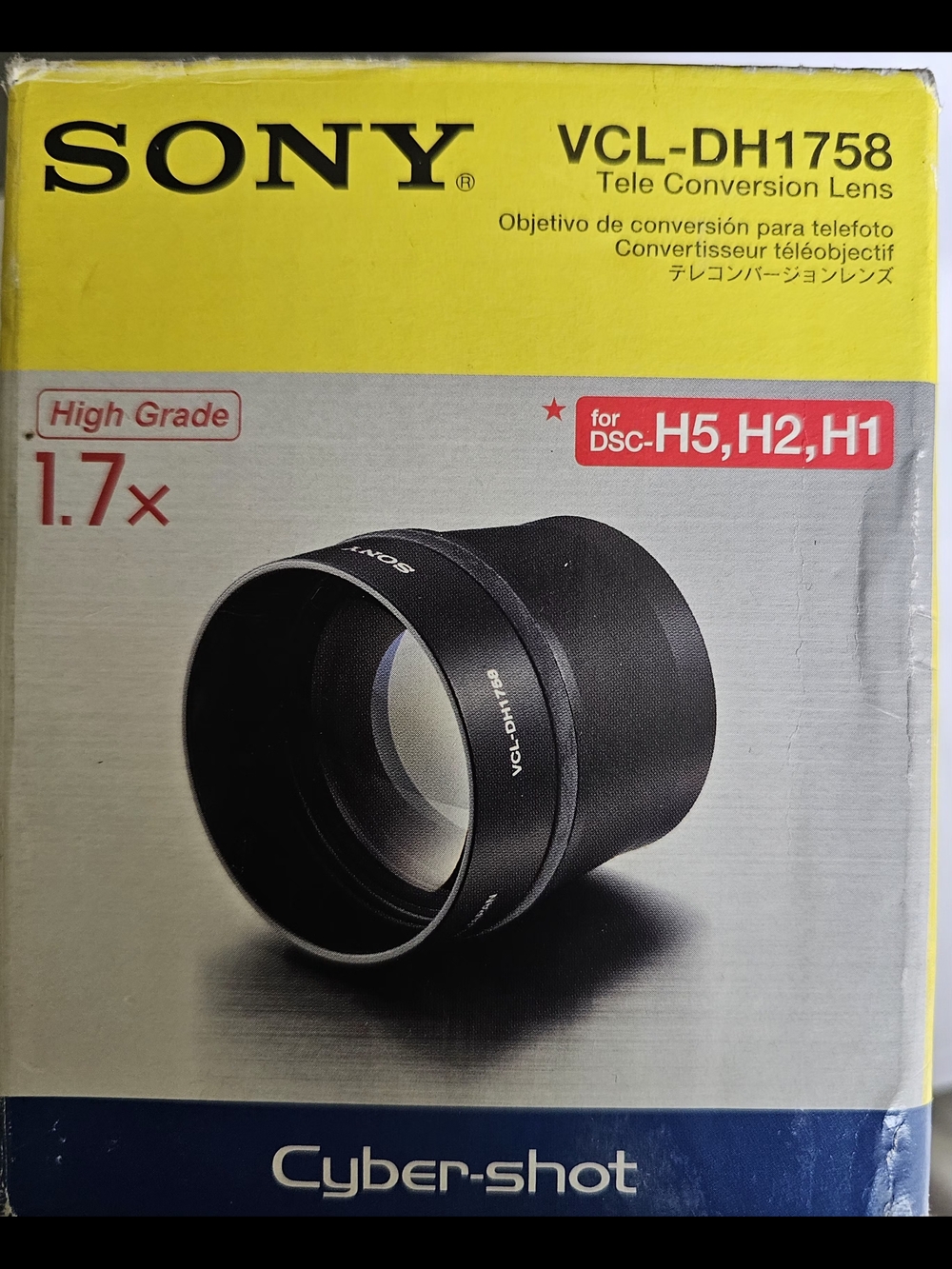 Sony Tele Conversion Lens VCL-DH1758 in Black and Silver